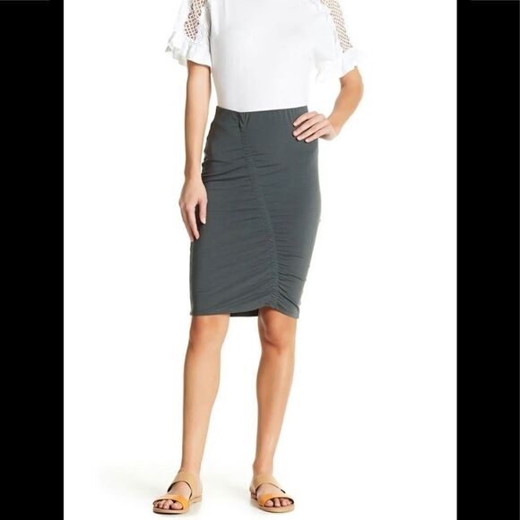 14th union Ruched Front Midi Pencil Skirt size PXS - Picture 1 of 3